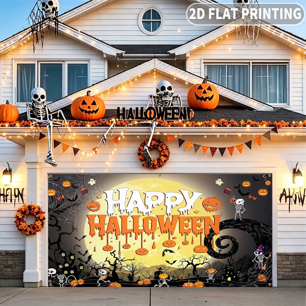 Halloween Skeleton Decoration - 1개 2D 플랫 할로윈 파티 차고