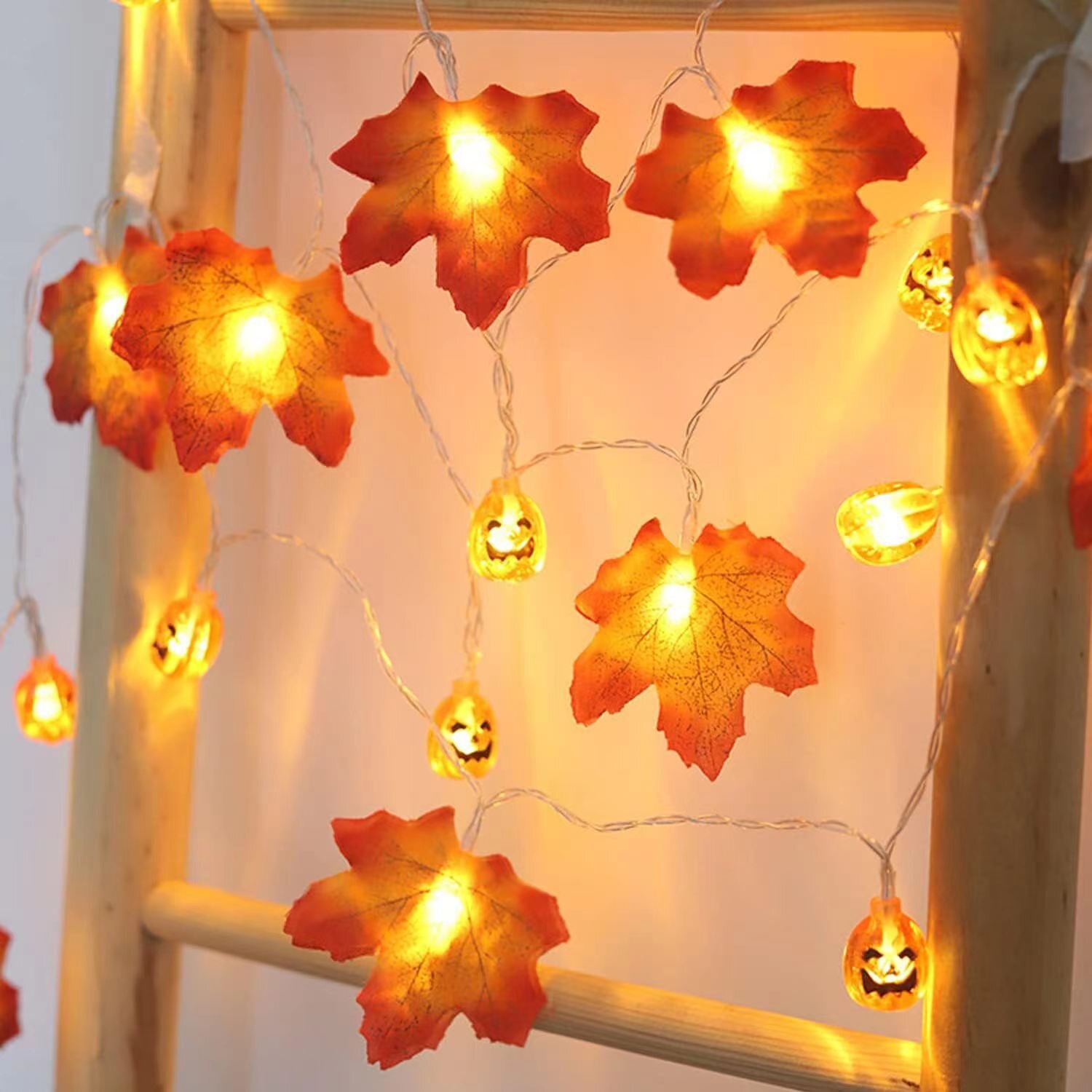 Halloween Led String Lights Orange - 1PC 59in/118in 할로윈 LED 스트링 조명