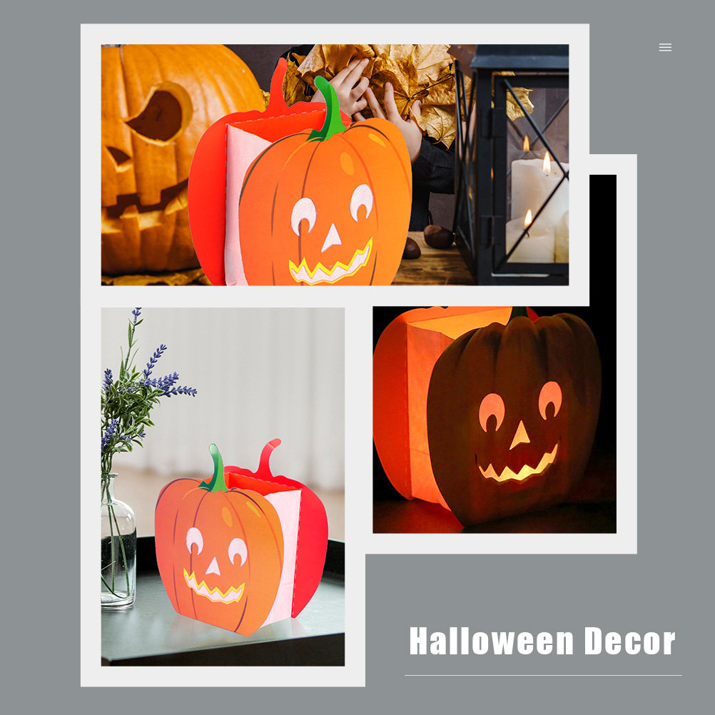 Pumpkin Lantern Halloween - 12개입, 호박 모양의 장식용 가방, 속이