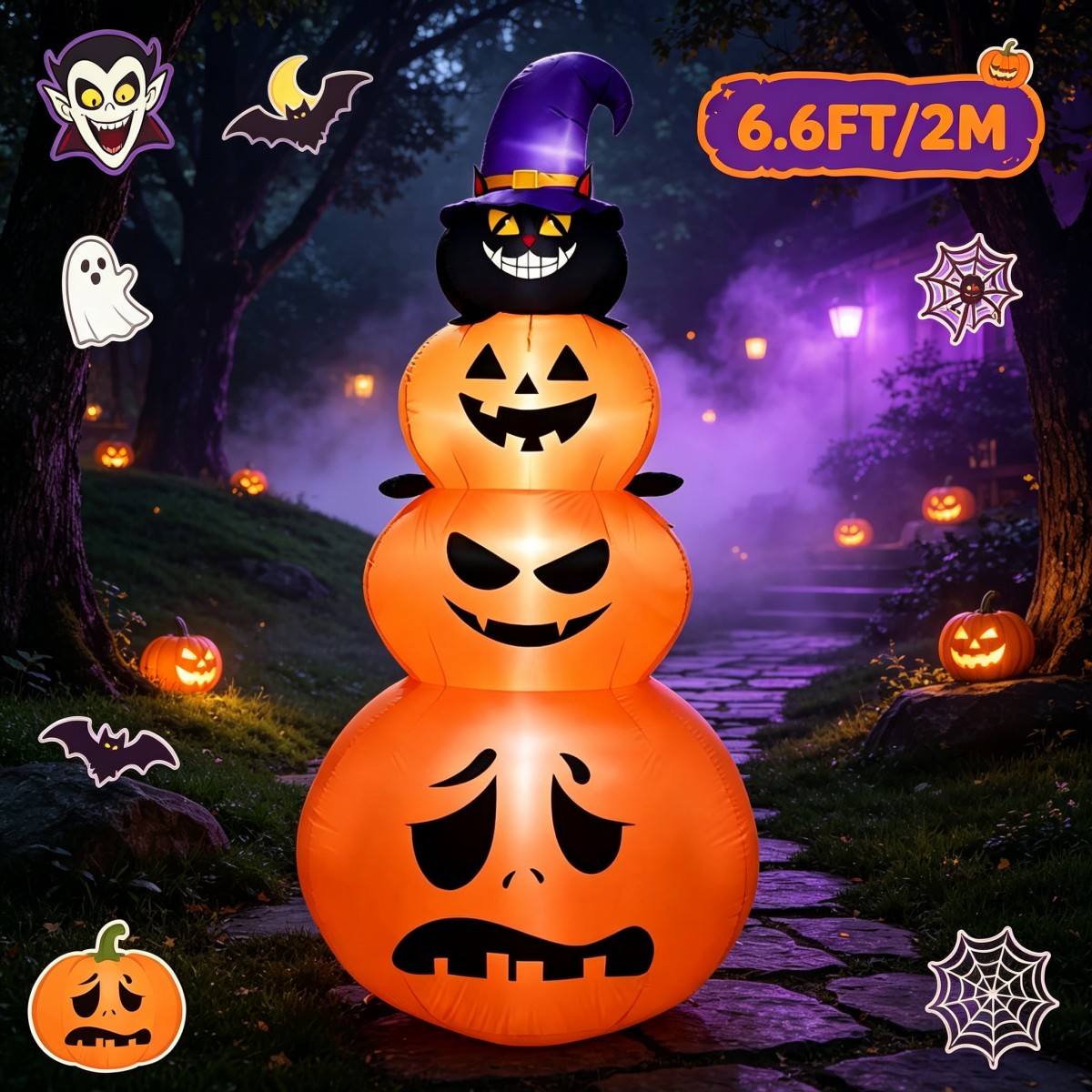 Halloween Pumpkin Decor Led - 야외 휴일 장식품 할로윈 풍선형 호박