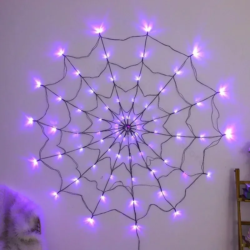 할로윈 거미줄 스트링 라이트 70LED 방수 네트 라이 - Spider Web Halloween Decoration 리뷰 및 가격