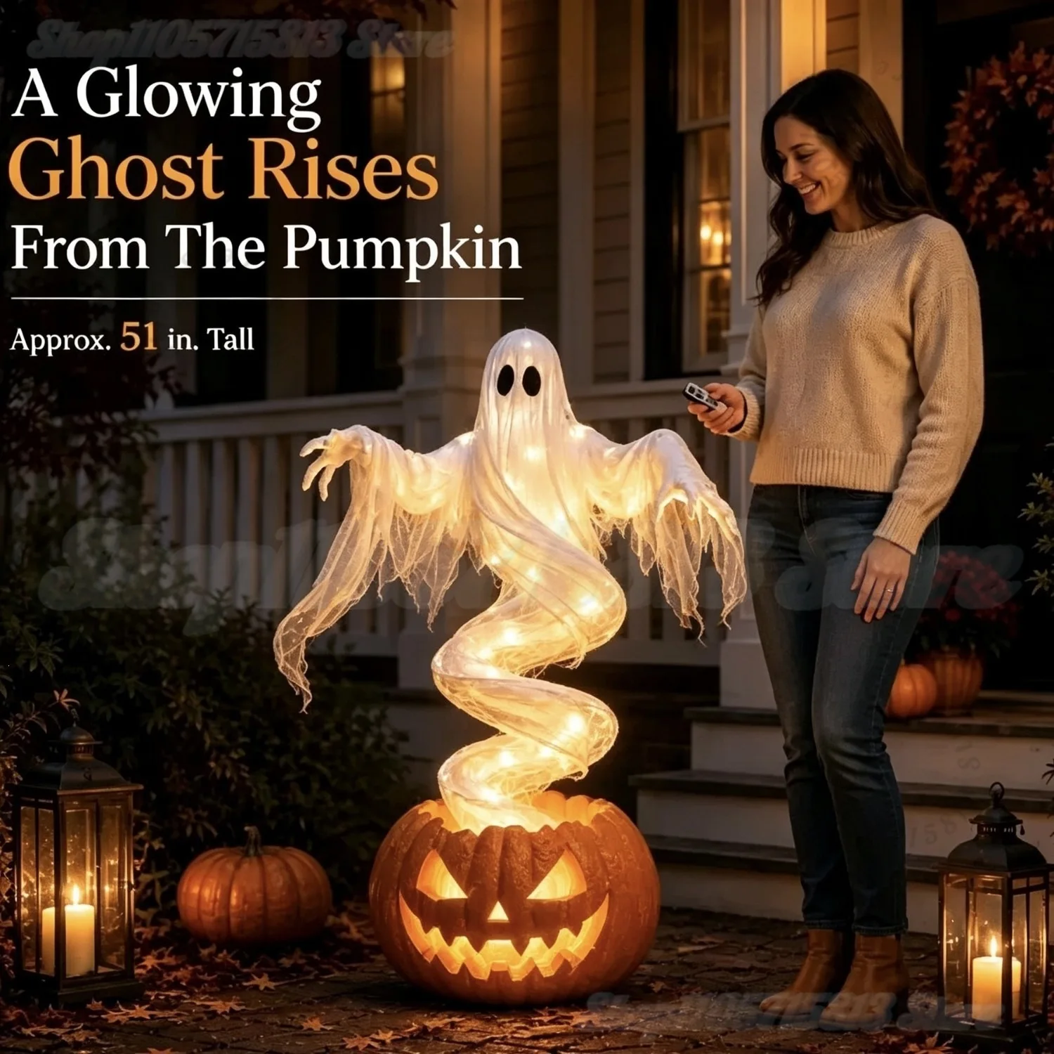 2026년 출시, 회전하는 유령 호박 모양의 정원용 조 - Halloween Pumpkin Decor Led 리뷰 및 가격