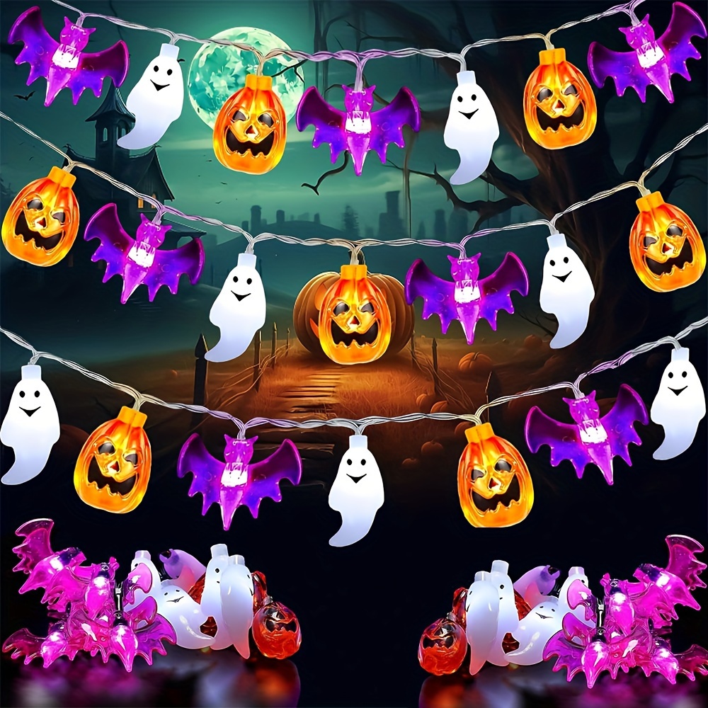 귀여운 호박 박쥐 유령 할로윈 LED 스트링 조명 59 - Halloween Led String Lights Orange 리뷰 및 가격