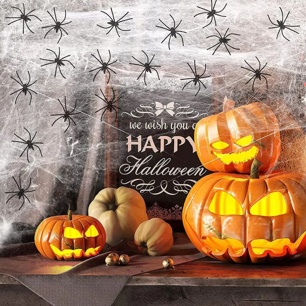 1~20개입 할로윈 장식용 신축성 있는 거미줄, 공포  - Spider Web Halloween Decoration 리뷰 및 가격