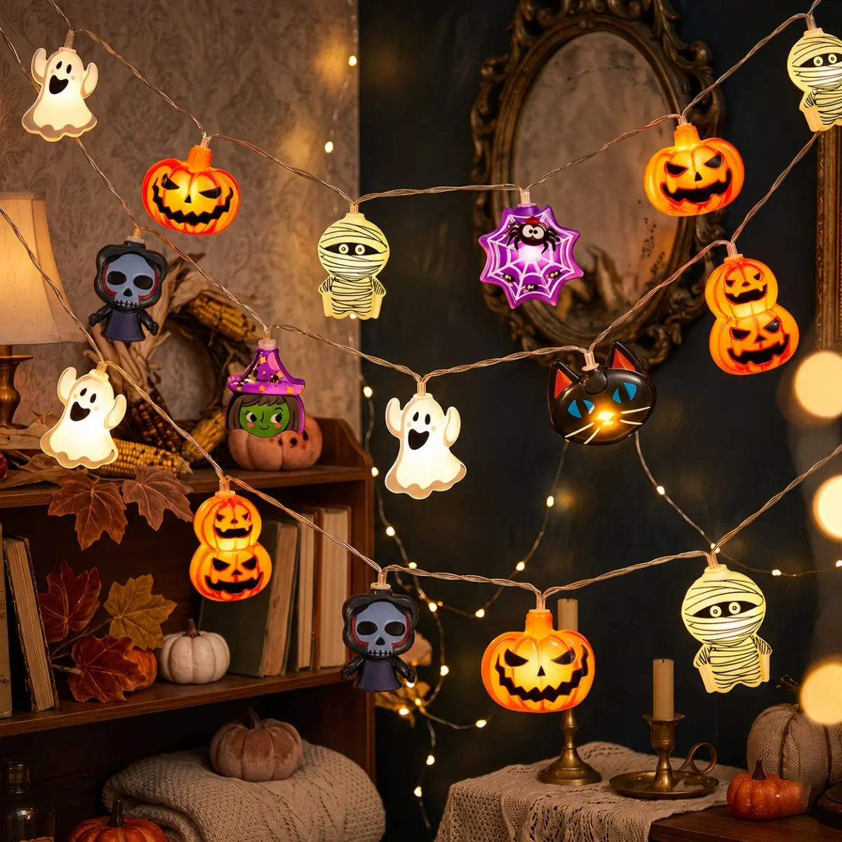 1.5m 할로윈 LED 전구 스트링 조명, 10개의 L - Halloween Pumpkin Decor Led 리뷰 및 가격