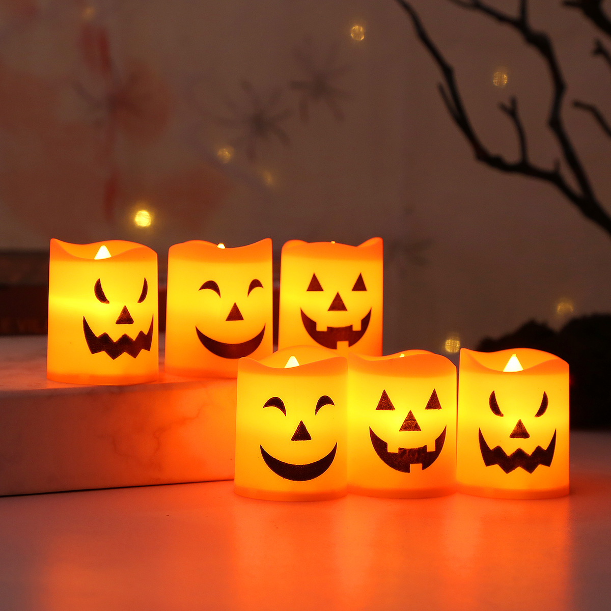6pcs 할로윈 LED 유령 호박 촛불 빛 할로윈 파티 - Halloween Pumpkin Decor Led 리뷰 및 가격