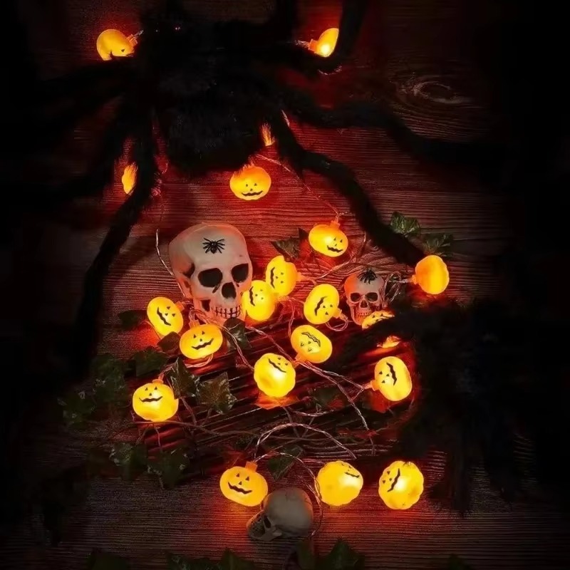 할로윈 호박 모양 LED 전구 스트링, 건전지로 작동하 - Halloween Pumpkin Decor Led 리뷰 및 가격