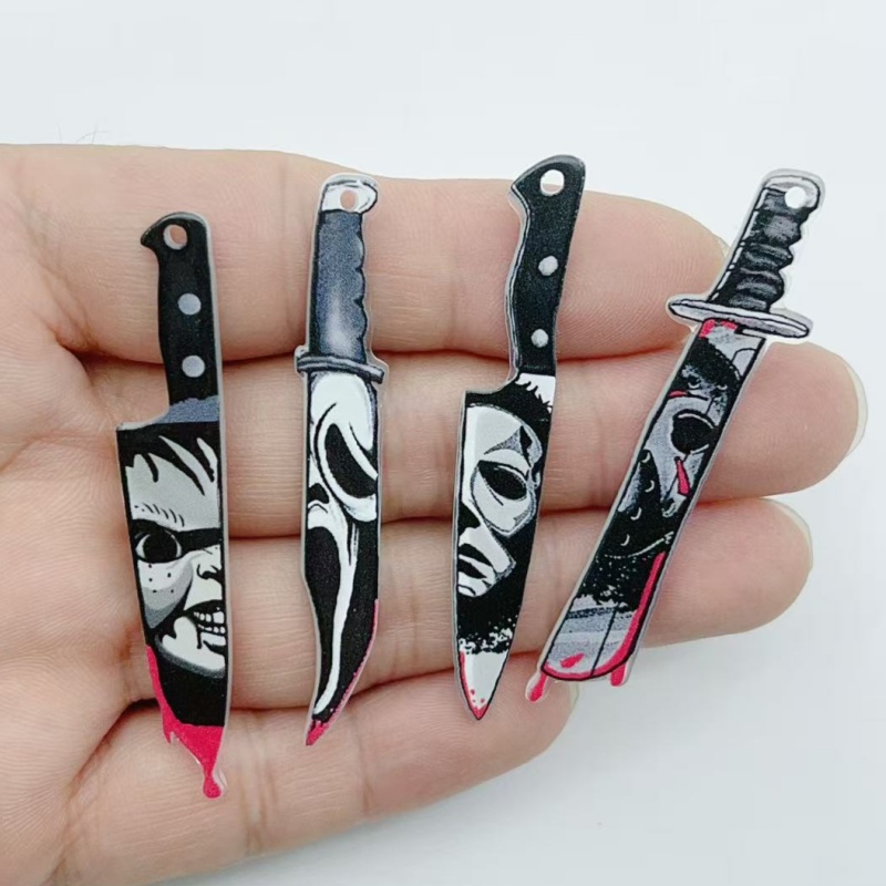 아크릴 쥬얼리 10개 할로윈 펜던트 DIY 귀걸이 목걸 - Halloween Party Supplies 리뷰 및 가격