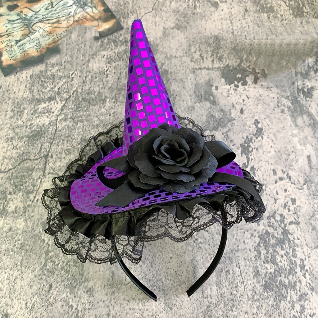 3pcs/1pc 할로윈 마녀 뾰족한 모자 머리띠, 검은 - Spider Web Halloween Decoration 리뷰 및 가격