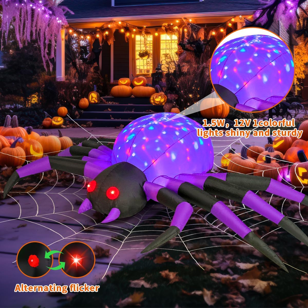 할로윈 야외 장식용 풍선 장식품 거미와 해골 호박 - Halloween Skeleton Decoration 리뷰 및 가격